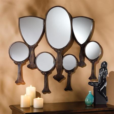 DESIGN TOSCANO Reflective Gaze Hand Mirror Wall Sculpture MH510264